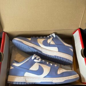 Nike Light Blue and White Low-Top Sneakers
